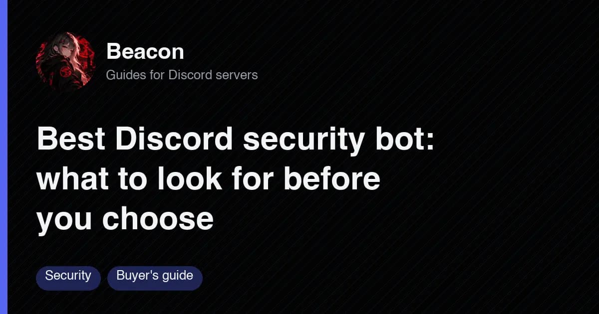 Title card for the guide to choosing the best Discord security bot
