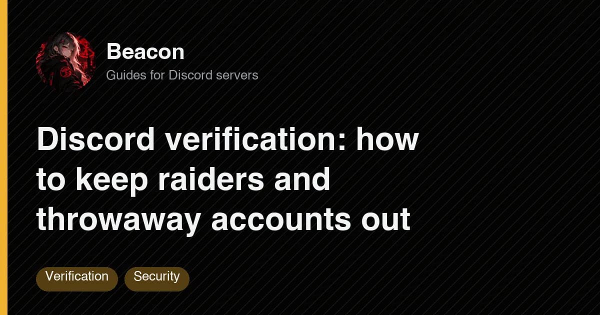 Title card for the guide to Discord verification