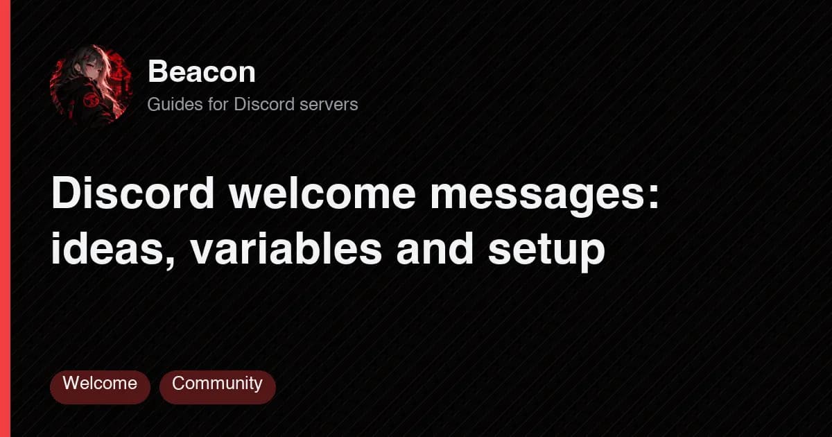 Title card for the guide to Discord welcome messages
