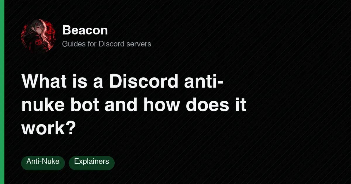 Title card for the explainer on how a Discord anti-nuke bot works